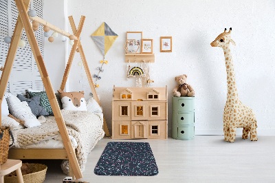 Kinderteppich Dreiecke auf dunklem Hintergrund