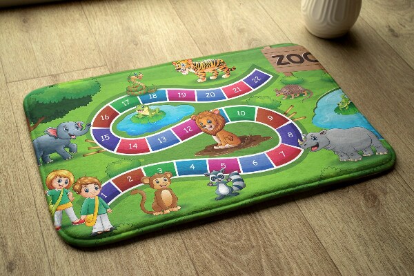 Kinderteppich Zoo-Brettspiel