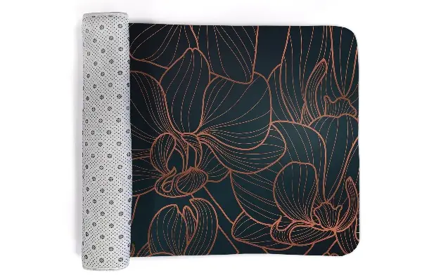 Teppich Blumen in Linie