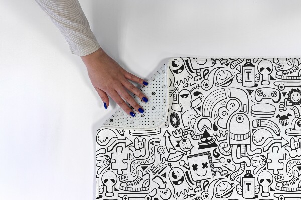 Kinderteppich Doodle-Muster
