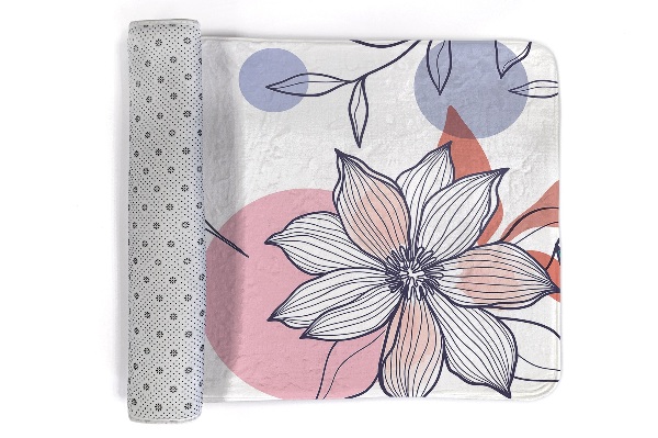 Kinderteppich Kolibri und Blume