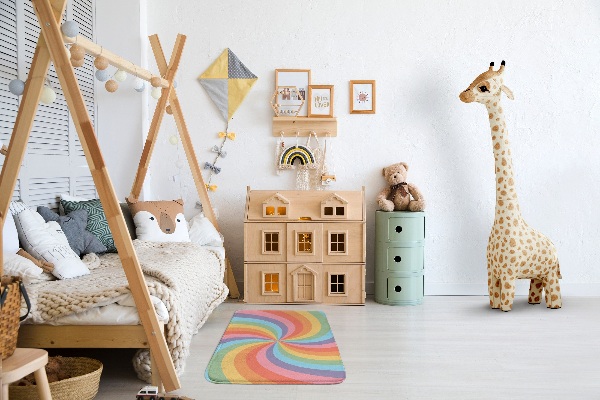Kinderteppich Bunte Spirale