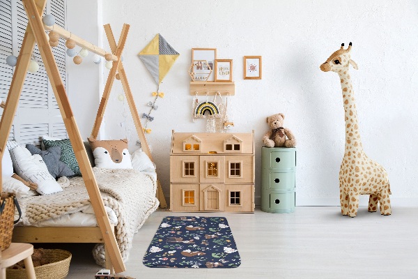 Kinderteppich Tiere und Pflanzen