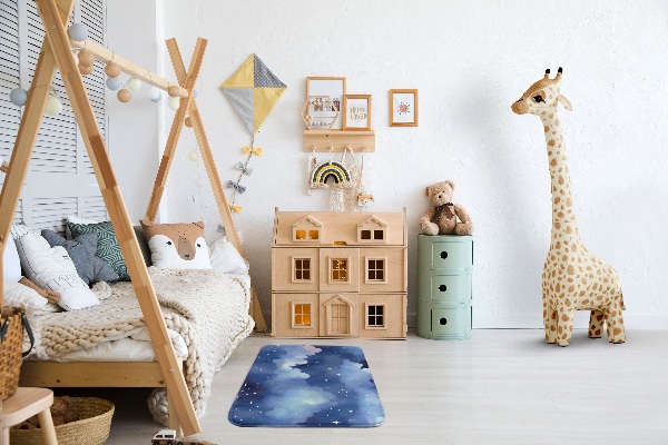 Kinderteppich Wolken und Sterne