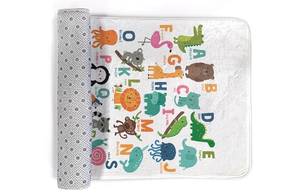 Kinderteppich Alphabet mit Tieren