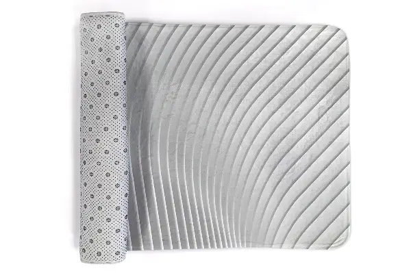 kleiner Teppich Gewellte weiße Linien
