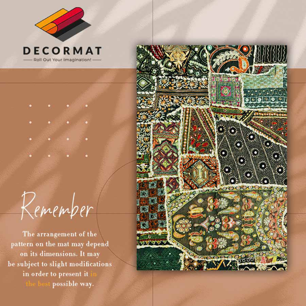 Teppich auf pvc Patchwork in einem türkischen Stil