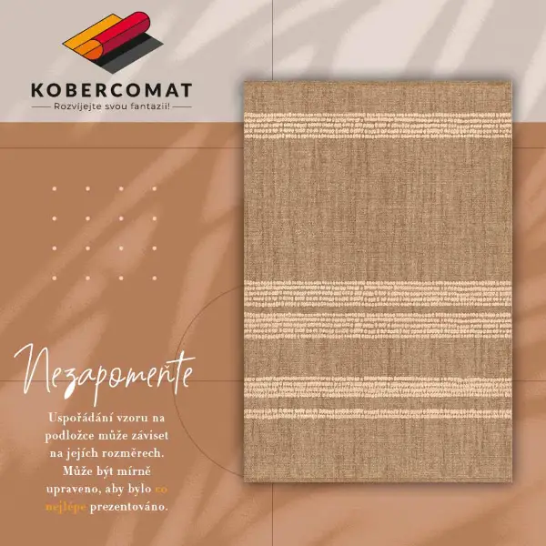 Vinyl teppich läufer Beige in einem Linien