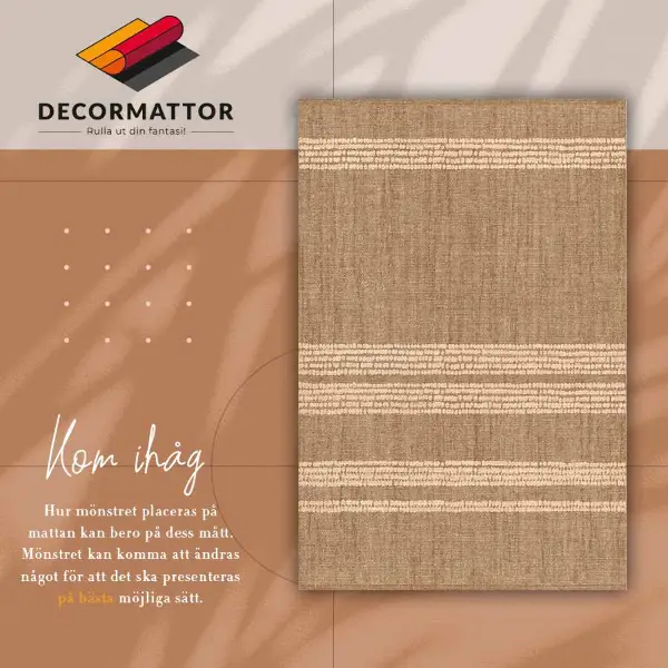 Vinyl teppich läufer Beige in einem Linien