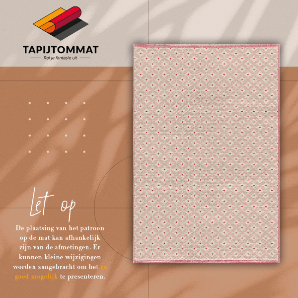 Teppich auf pvc Rosa orientalisches Muster