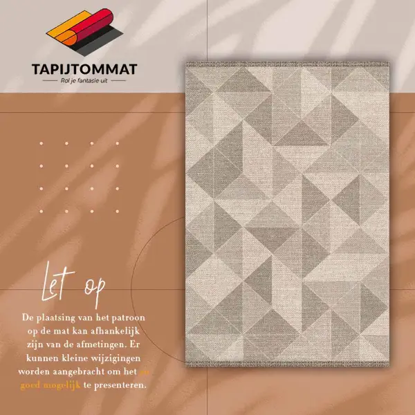 Teppich auf pvc Dreiecke und Quadrate
