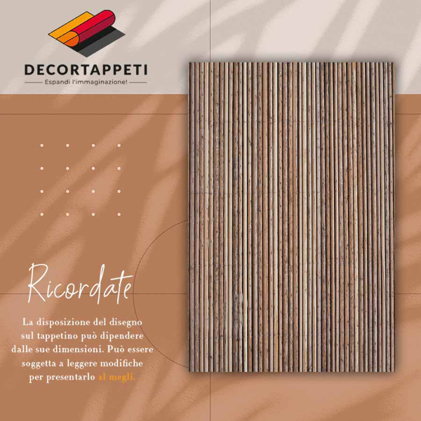 Vinyl teppich läufer Bambusmatte