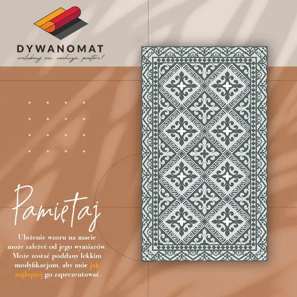 Vinyl teppich Geometrisches Muster von Blumen