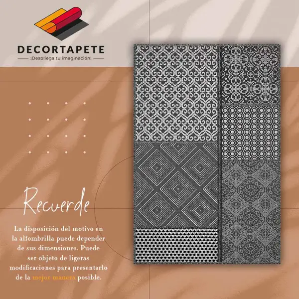Teppich auf pvc Mischung aus verschiedenen Designs