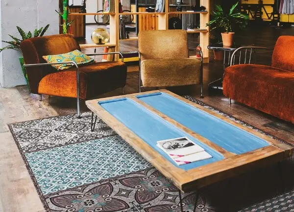 Vinyl teppich Verbindung von Designs
