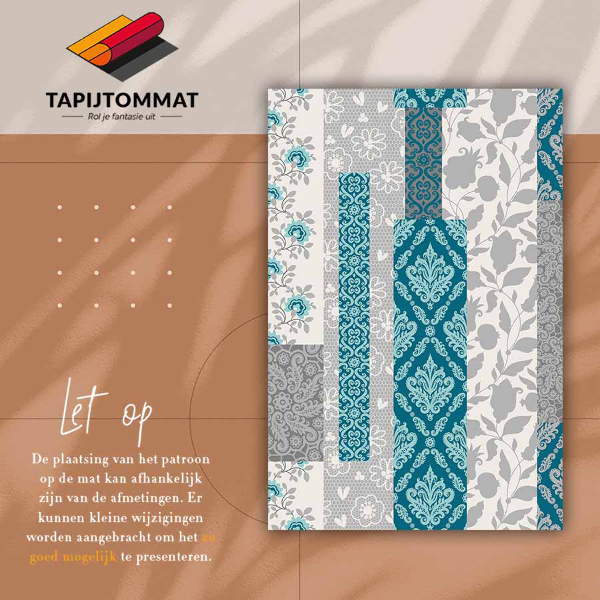 Teppich auf pvc Mosaikblumen