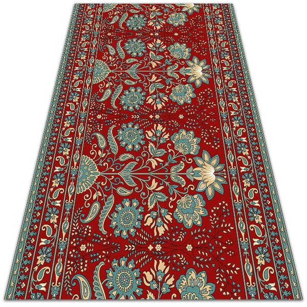 Vinyl teppich läufer Paisley-Blumen