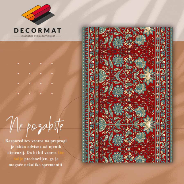 Vinyl teppich läufer Paisley-Blumen