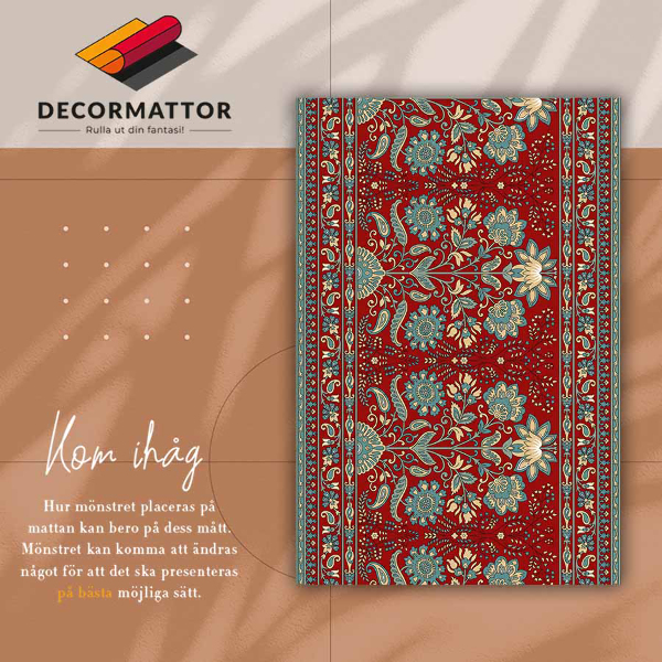Vinyl teppich läufer Paisley-Blumen
