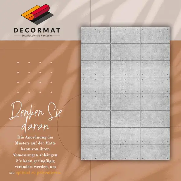 Pvc teppich Betonwürfel