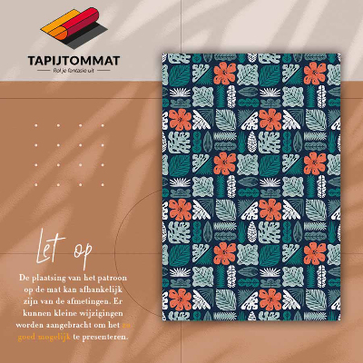 Vinyl teppich läufer Geometrische Blumen