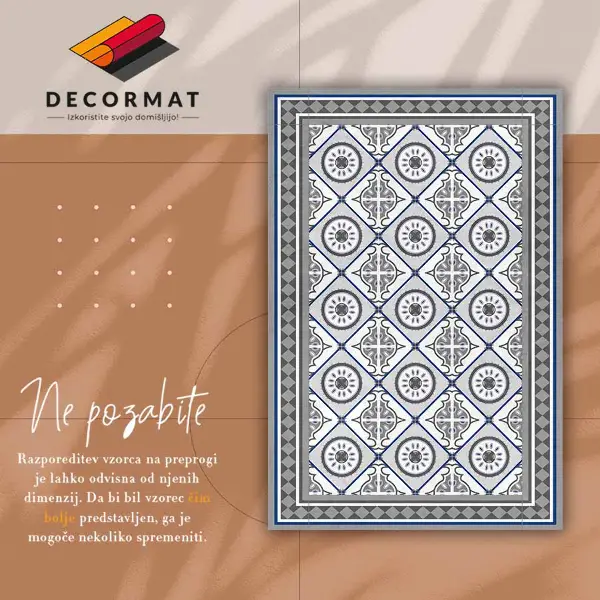 Vinyl teppich läufer Geometrische Romanen