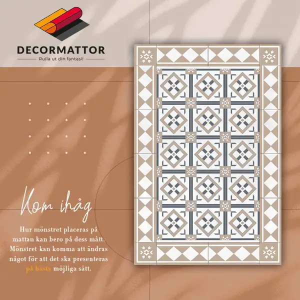 Pvc teppich Würfel in Diamanten