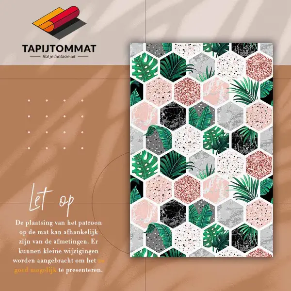 Pvc teppich Tropische Hexagone