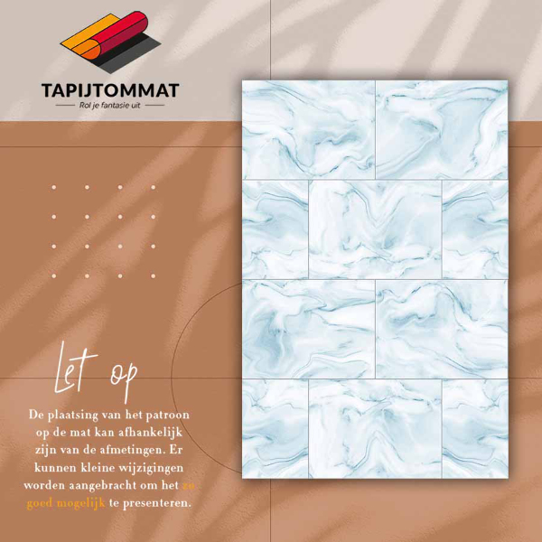 Teppich auf pvc Marmorfliesen
