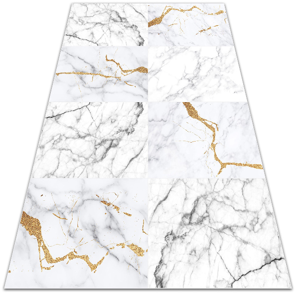 Teppich auf pvc Marmorfliesen
