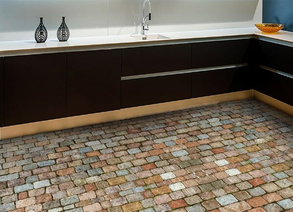 Teppich auf pvc Betonblock