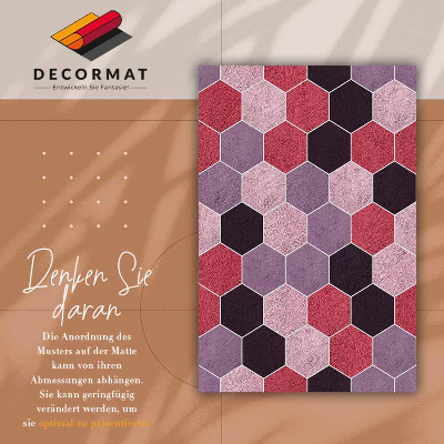 Vinyl teppich läufer Texturale Hexagone