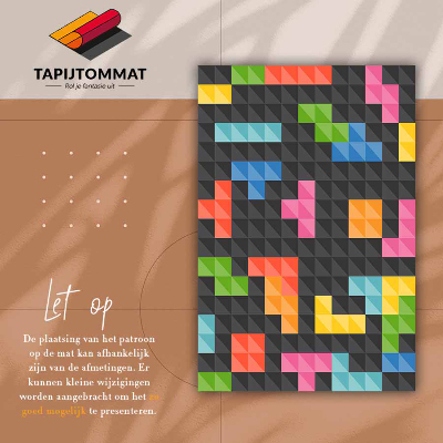 Vinyl teppich läufer Tetris Cubes