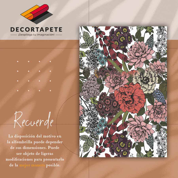 Vinyl teppich läufer Vielfältige Blumen