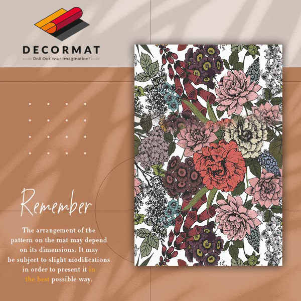 Vinyl teppich läufer Vielfältige Blumen