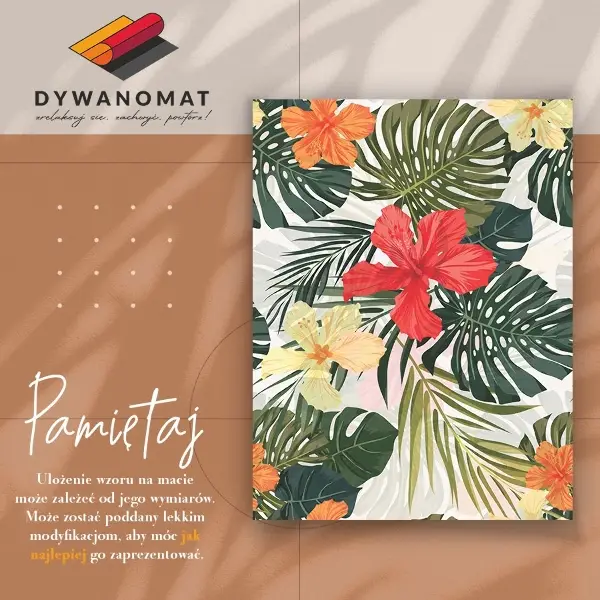 Vinyl teppich läufer Paradies-Blumen