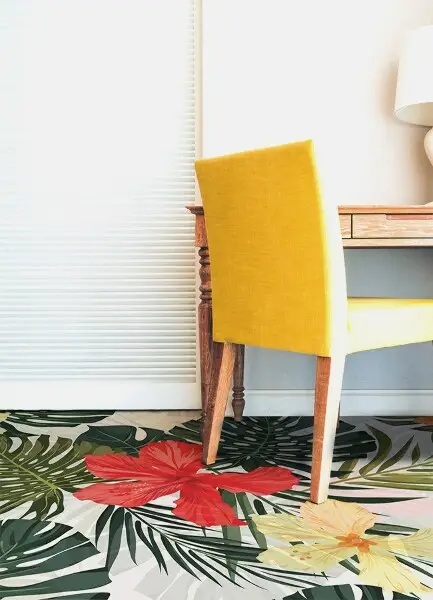 Vinyl teppich läufer Paradies-Blumen