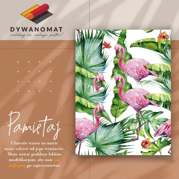 Teppich auf pvc Flamingos