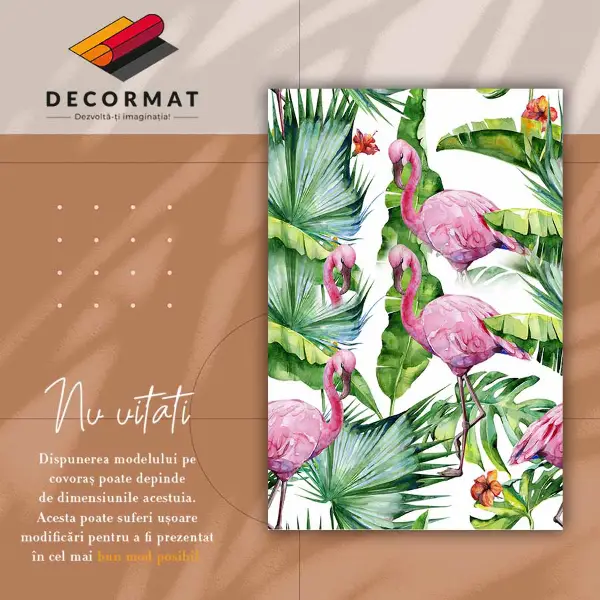 Teppich auf pvc Flamingos