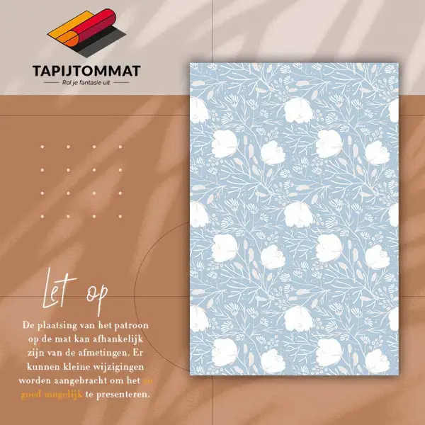 Teppich auf pvc Stängel und Knospen