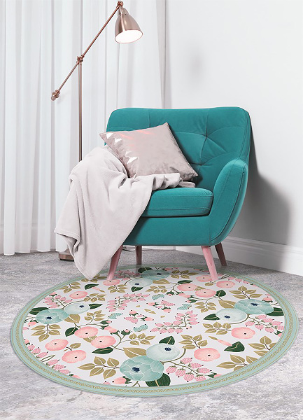Runde teppich pvc Blume