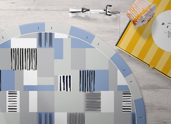 Runde pvc teppich Geometrische Rechtecke