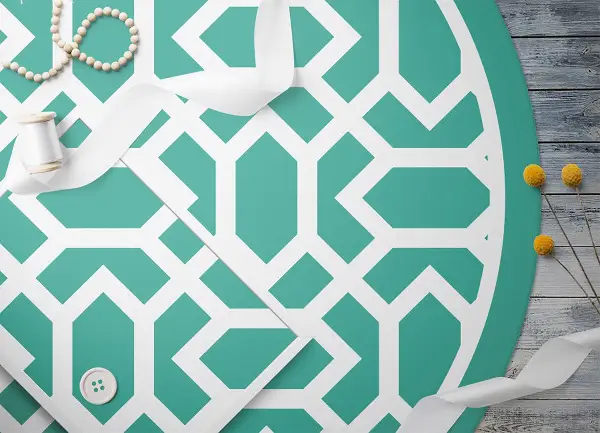 Runder vinyl teppich klammert