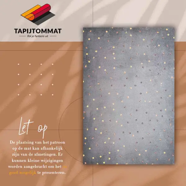 Vinyl teppich läufer Goldene Punkte