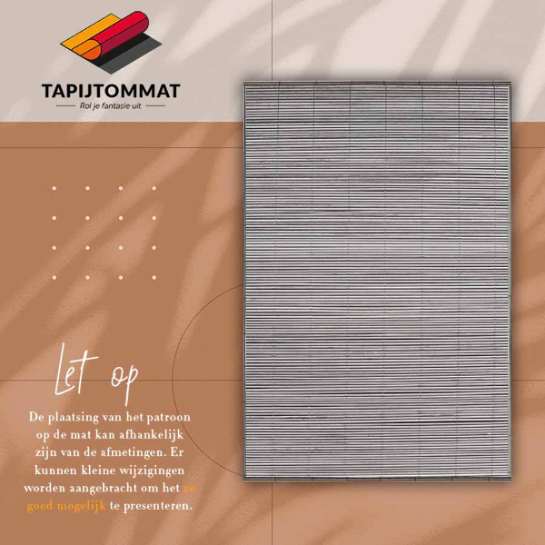 Teppich auf pvc Bambusmatte