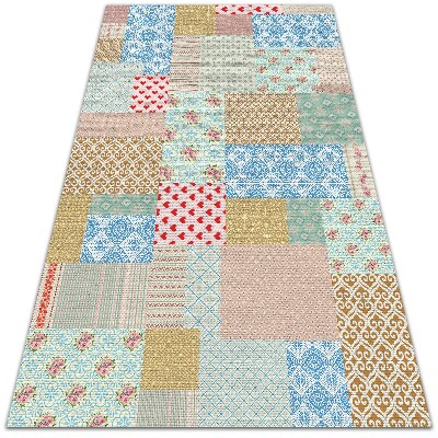 Teppich auf pvc Patchwork unterschiedliche Teile