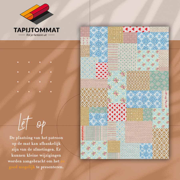 Teppich auf pvc Patchwork unterschiedliche Teile