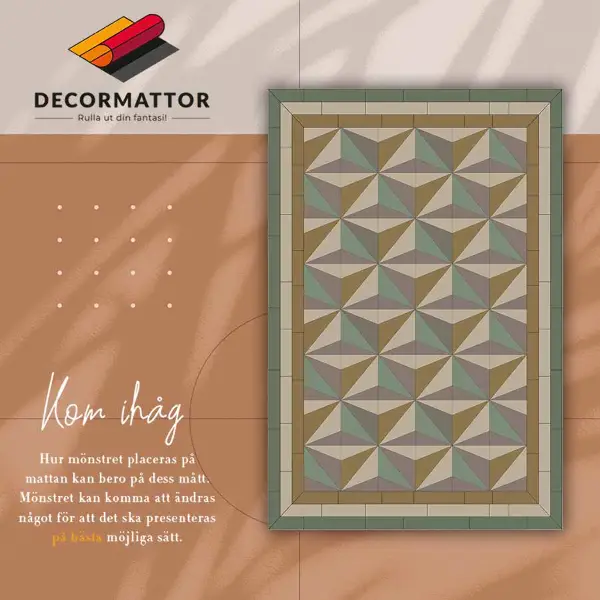 Vinyl teppich läufer Dreiecke 3d