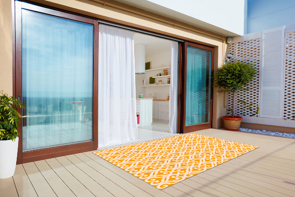 Terrassenteppich Gelbe Muster