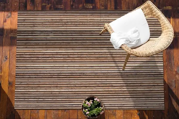 Outdoor teppich Bambusmatte